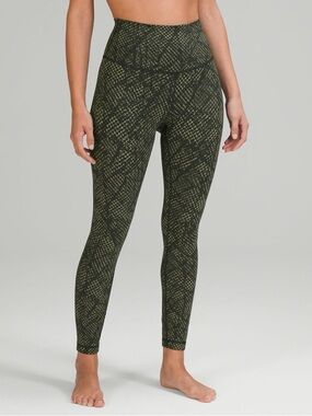 Lululemon Wunder Under High-Rise Leggings Gray Reptilia Jacquard 26627